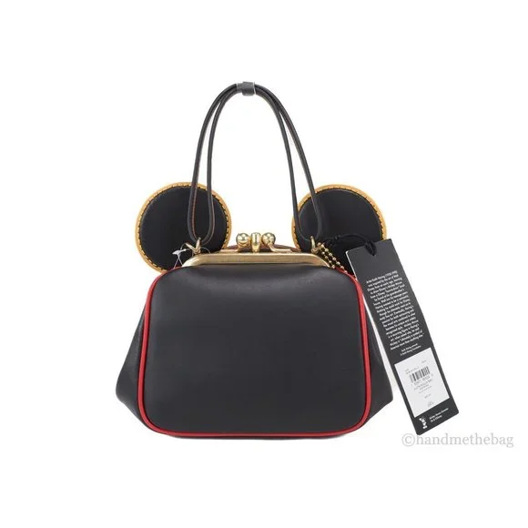 NWT Coach Mickey Mouse X Keith Haring Small Leather Kisslock Crossbody Bag NEW - Picture 8 of 11